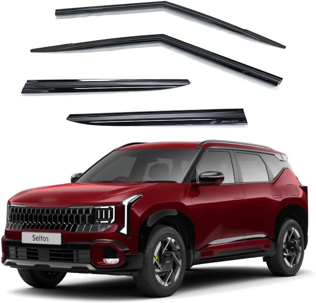 Side Window Deflector Rain Guards 4p Compatible with 2027 Seltos