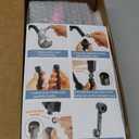 High Pressure Handheld Shower Head High Pressure Shower Heads- High Flow Even with Low Water Pressure - Hand Held Showerhead Set with 59Replacement Hose/Bracket and Cotton Filters (Black)