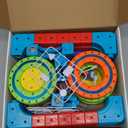 Electric Train Set, Magnetic Train Set with Race Tracks, Anti-Gravity 3D Infinity Track with Motorized Train and Traffic Signs, DIY Modular Clip-Fit Cube Track, Build Uphill, Loop 360 (81pcs+3Cars)