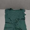 SOUWINEMYI Womens Cap Sleeve T Shirts V Neck Casual Tops Oversized T-Shirt Summer Trendy Lightweight Loose Fit Basic Tees (Green, M)