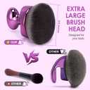 Blend & Blur Extra Large Body Kabuki Brush & Self Tanner Brush - For Body Makeup & Foundation - Blending Applicator For Self Tanning - Durable Vegan Bristles - with Protective Bag (Purple-large)