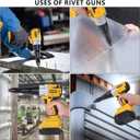 Cordless Rivet Gun Tool for Dewalt 20V Max Battery(No Battery), Brushless Electric Automatic Rivet Gun,Brushless Motor for Rivets 1/8'', 5/32'', 3/16", for Metal, Plastic and Leather