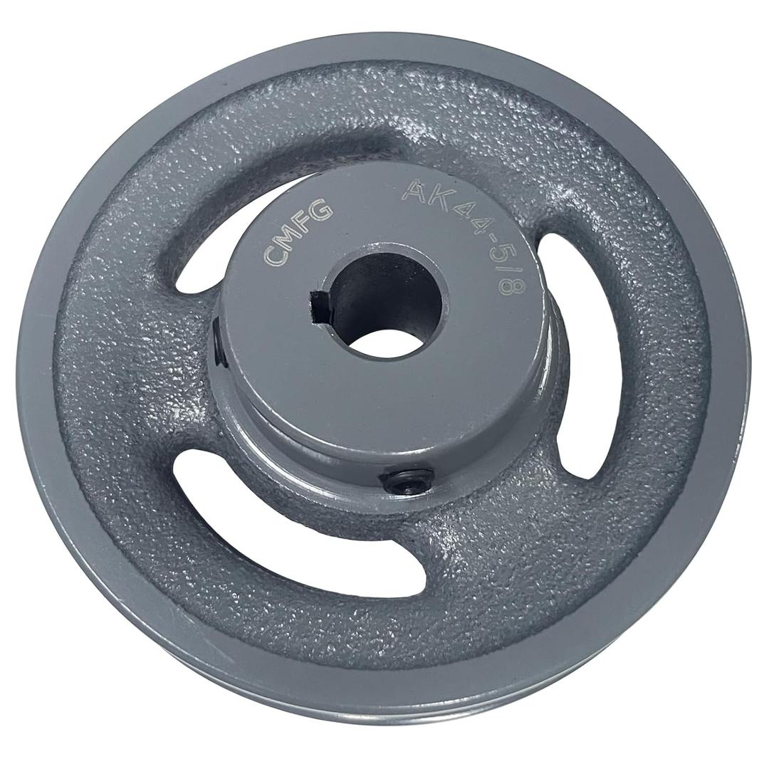 AK44-5/8 v Belt Pulley, 4.25 inch OD, 5/8 Inch Bore,Cast Iron Material, AK Single Groove Mechanical v-Belt Pulleys for "4L" or "A" or "3L" Belts