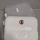 Food Storage Containers with Lids, Plastic Cookie Storage Containers Airtight, 4-Layer Stackable Food Containers Dumpling Storage Box, White