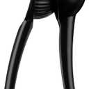 Viski Black Citrus Press, Citrus Juicer, Lemon Squeezer for Cocktails, Bar Accessories, Matte Black Lime Juicer, Metal, Set of 1