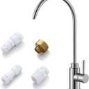 Water Filter Faucet, VMASSTONE Reverse Osmosis Faucet Fits Most RO Units or Water Filtration System in Non-Air Gap, Lead-Free Stainless Steel Drinking Water Faucet for Bar Kitchen Sink, RV (DM001 BN) (Brushed)