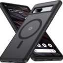 NO.1 Magnetic for Google Pixel 7a Case [Compatible with MagSafe][Anti-Fingerprint][Slim Fit][Military Shockproof] Translucent Matte Hard Back Pixel 7a 5G Phone Cover, Black