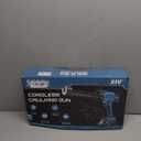 SEESII Cordless Caulking Gun, 21V Battery Powered Caulk Gun, Electric Caulking Gun w/2 x 2.0Ah Batteries, 9Pcs Caulk Remover Tool, LED Light, Auto Retract for Filling, Sealing (10oz)