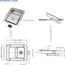 6 Pack Stainless Door Lock Heavy Duty Flush Mount Handle Latch for Trailer Toolbox RV Handle Latch with Gasket Keys