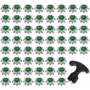 Golf Spikes Replacement 50Pcs Cleats with Wrench, Compatible with Golf Shoes