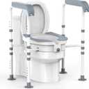 Raised Toilet Seat with Handles,Toilet Seat Risers for Seniors Elevated Toilet Seat for Elderly,Fit Any Toilet