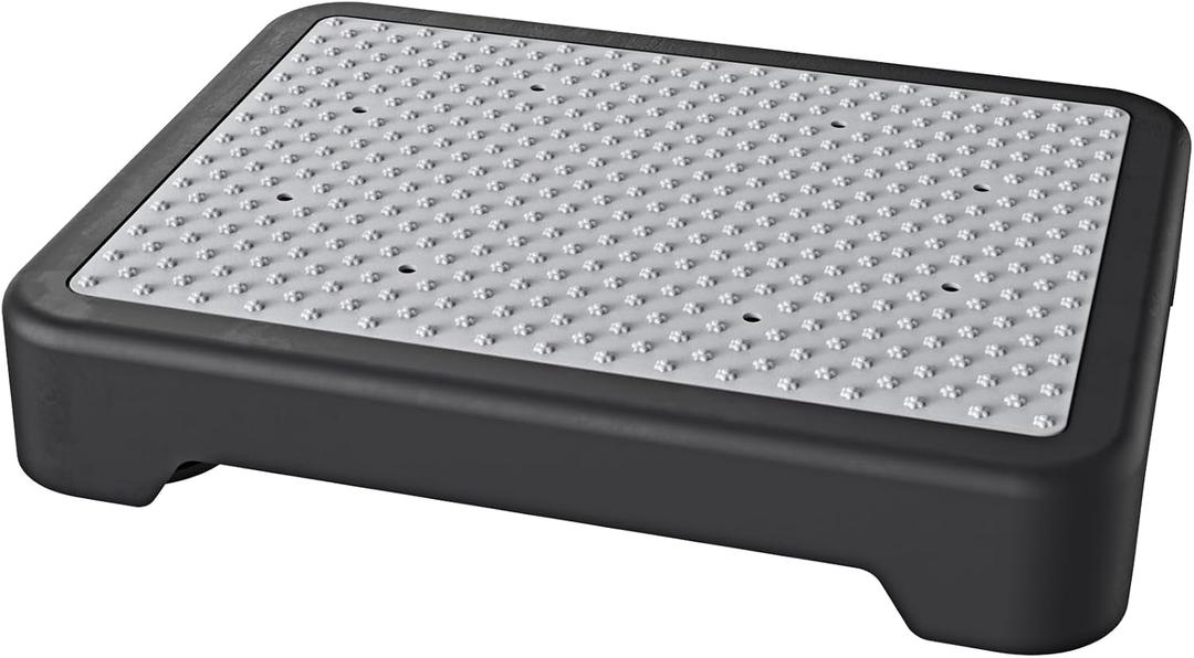 SPACELEAD Mobility Step Stool for Adults & Seniors, Anti-Slip Bathroom Step Stool, Portable Stair Assist Indoor/Outdoor, Platform Step for Kitchen, Office, and Bedroom, 600lbs Capacity, Black-Gray