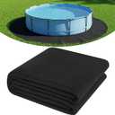 18 FT Round Pool Liner Pad for Above Ground Pools, Durable Pool Mat with Geotextile Material for Pool Bottom Strong Eco-Friendly Padding Under Pool Pad Protection,Prevents Punctures,Black