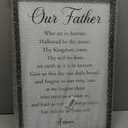 FZMHASLWW Our Father Prayer Wall Decor 24"X16" Bible Verse Scripture Inspirational Quotes Sign Christian Large Wood Framed Wall Hanging Art (Black