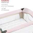 Pack and Play Mattress Pad Sheets Cover Waterproof 2 Pack, Soft Quilted Fit Graco Pack and Play Crib Baby Portable Mini Cribs and Foldable Mattresses Protector 27" X 39"