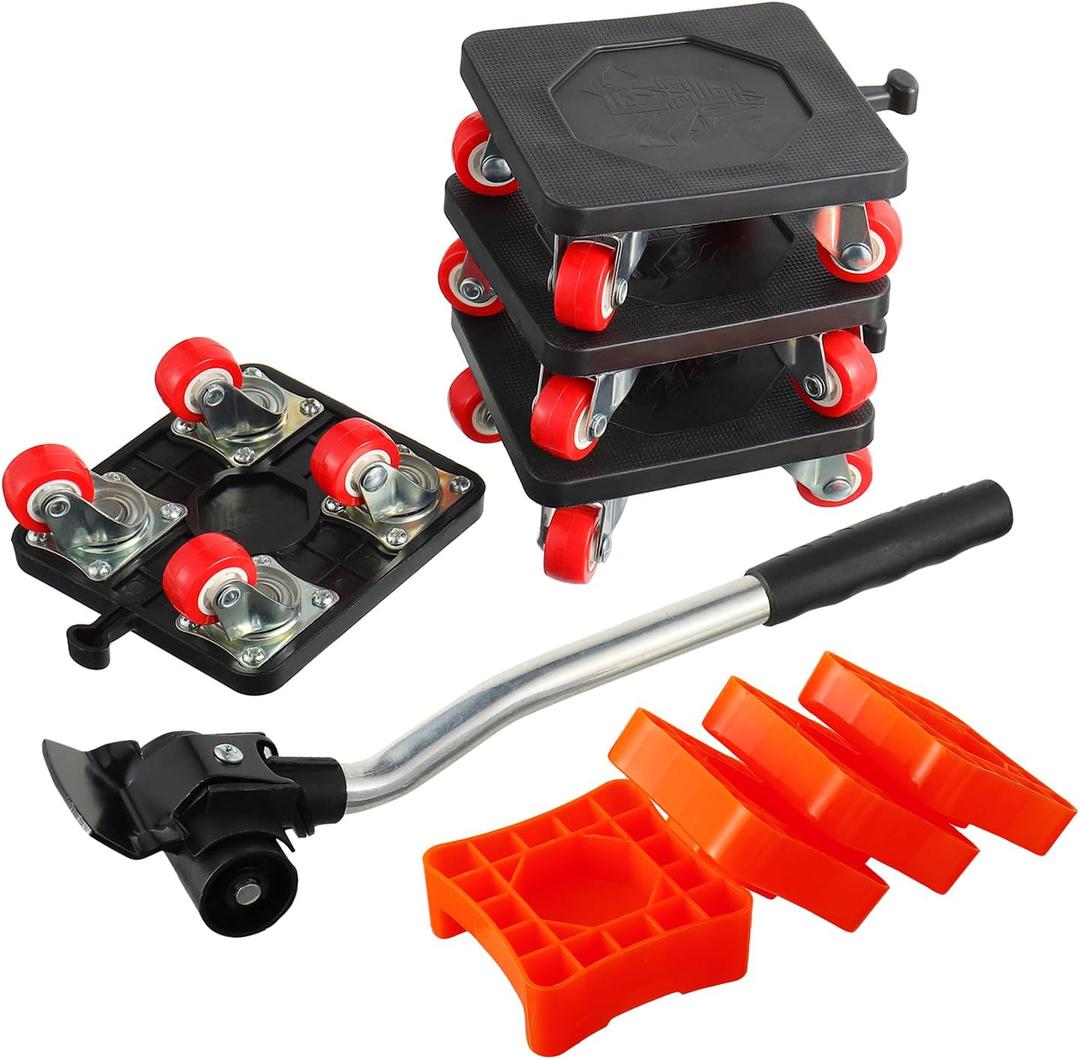 Furniture Dolly Furniture Movers with 4 Wheels, Furniture Sliders Lift Mover Tool Set for Moving Heavy Duty - Sofa Couch Refrigerators Bed Universal Furniture Rolling Mover (1in wheels-3.8 x 4.1 IN)