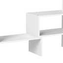 Sorfity Expandable Wood Desktop Bookshelf Desktop Organizer Office Storage Rack Wood Display Shelf - Free Style Display True Natural Stand Shelf Rack Assemble (White)