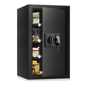 5.0 Cub Large Home Safes Fireproof Wterproof, Anti-theft Fireproof Safe with Programmable Keypad, Spare Keys and Alarm Systerm, Digital Home Security Safe Box for Document Money Medicines