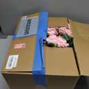 100 Pcs Pink Roses Artificial Flowers, Real Touch Velvet Roses Bouquet Fake Flowers Bulk, Artificial Roses with Long Stems for Birthday Gift Women Mom DIY Bridal Wedding Centerpiece Decorations