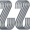 3 x 20 Pack S Hooks for Hanging, Heavy Duty S Shaped Hooks Stainless Steel Metal Hangers Hanging Hooks for Kitchen, Clothes, Plants, Work Shop, Pots, Pans,Bags, Cups, Garden