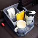 Center Console for Cars, Car Center Console Organizer, Console Cup Holder for Trucks, Floor Cup Holder for Truck, Minivans, Suvs, Vehicle Organizer (Gray) (Grey)