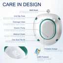 Electric Sitz Bath for Toilet Seat, Hemorrhoids and Postpartum Care - Yoni Steam Seat - Perineal Soaking, Collapsible, Wide Seat, Deeper Bowl - Use w/Sitz Bath Salt - Forest Green