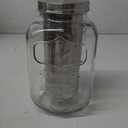Zulay Kitchen 1 Gallon Cold Brew Coffee Maker  Glass Pitcher with Stainless Steel Filter, Airtight Lid & Spout  Large Iced Coffee & Tea Brewer for Refrigerator  Durable Extra-Thick Glass (Silver)