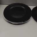 uxcell 10pcs Charger Plates Bulk 13 Inch Plastic Charger Plates Round Plate Charger for Dinner Wedding Party Event Table Setting Decoration Black (Large)