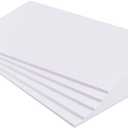 BENECREAT 5PCS PVC Foam Board 11.8x7.8'' Rectangle White Expanded PVC Sheet Mount Board for Signage Displays School Office Projects, 5mm Thick