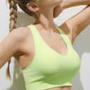 SIXIM Racerback Sports Bras for Women - Padded Seamless Medium Impact Support Womens Workout Tops - Wireless Bra (XXL)