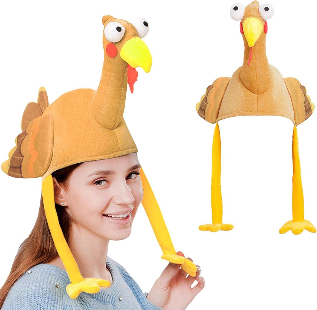 Spooktacular Creations Thanksgiving Turkey Hat, Thanksgiving Accessories Turkey Hat for Party Favor Supplies, Dress-up Party for Adults