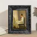 Vintage Picture Frame, Decorative Wall Hanging and Tabletop Display Photo Frame (Black, 11X14)