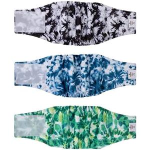 CuteBone Belly Band for Dogs Male Reusable Diapers Washable Wrap DM35S, 3 pack,Green, Blue, Black
