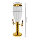 Tabletop Beer Dispenser, Liquor Dispenser, Beer Beverage Dispenser - 0.79 Gallon Capacity, Beverage Dispenser with Spigot, Built-in Ice Tube to Hold Ice Cubes to Keep Drinks Chilled, for Bar Party
