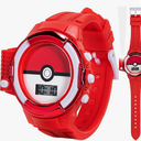 Pokémon Kids Digital Watch with Flashlight LCD, Poké Ball Design, LightUp Feature, Adjustable Plastic Strap, Durable KidFriendly Build, Perfect for Young Pokémon Trainers, Wrist Sizes 5.5" to 8"
