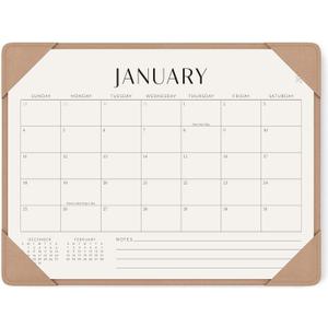 Jotsome Desk Calendar 2026 with Desktop Mat, Desk Pad Calendar From Now to December 2026 14x10.5 inch, Desk Blotter Calendar for Home Office and School, Easy Planning, Gift for the Holidays, Apricot