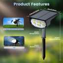 Solar Spot Lights Outdoor IP68 Waterproof, Ultra-Bright PerformanceSimple Modes for Easier Operation, Auto On/OffSolar Powered Landscape Lights for Garden, Yard, Pathway (Cool White, 4 Pack)