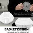 200 Count Coffee Filters 8-12 Cup, 7.92 Inch x 3.2 Inch, Percolator Basket Coffee Filters, White Disposable 8 to 12 Cup Commercial Basket Filter Paper