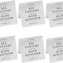 Stockroom Plus Double-Sided Metal Safety Signs, All Visitors Must Wash Hands (5x7 In) - 6 Pack