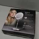 Makeup Mirror with Lights, 1x/20x 360° Rotation Vanity Mirror, Brightness Adjustable Lighted Makeup Mirror with Magnification, 5000 mAh Rechargeable Double Sided Mirror with 3 Colors, Gift for Women