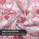 3 x Valentines Day Tablecloth Round 60 Inch,Pink Heart Table Cloth Water Resistant Washable Polyester Valentine's Day Table Cover for Kitchen Dining Table Party Decorations