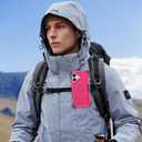 FNTCASE for iPhone 16 Magnetic Case: Dual Layer Shockproof Protective Cell Phone Cover with Rugged Belt-Clip Holster | Heavy Duty Military Grade Drop Protection Non Slip Textured Phonecase Hot Pink