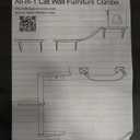 Wall Mounted Cat Furniture Set of 4 – 4 in 1 Cat Wall Shelves with Hammock, Bridge, Climbing Tree & Perch – Shelves for Large Cats, Holds Up to 30 lbs, Indoor Playground