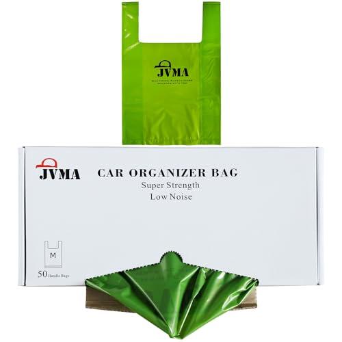 JVMA Car Trash Bags – Super Strength, Leakproof, Smell Proof Hanging Garbage Bags for Car, Truck, SUV, RV & Vehicle – Green, 50 Count Automotive Trash Bags 1 Gallon