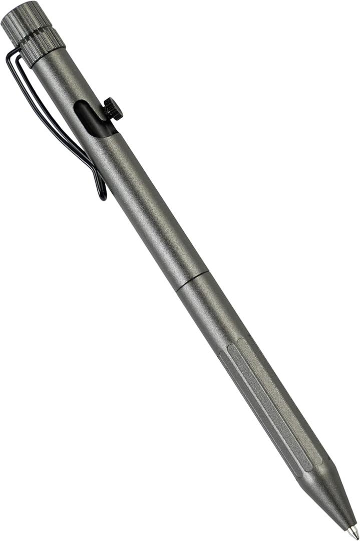 Rite in the Rain Weatherproof Gunmetal Bolt-Action Metal Pen, Black Ink, (No. G16)