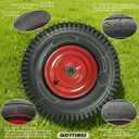13x5.00-6 Tubeless Tire with Wheel,13x5-6 Tubeless Lawn Tractor Wheel with 3"-6" Offset Hub and 3/4" or 5/8" Bushings Puncture-Proof Tire, UP to 40% RUBBER content