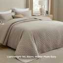 Bedsure King Size Quilt Bedspread, Lightweight Comforter, Taupe Coverlet