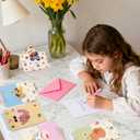 CSH 30 Pcs Cute Cartoon Animal Greeting Cards Bulk in 10 Unique Designs & 3 Pcs Each Type, Comes with 30 Colorful Envelopes, Blank Cards Assortment (3.85x5.35 Inch), Perfect for Kids Party, Friendship, Graduation, Think of You, Baby Shower & Bridal Shower