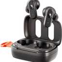 Skullcandy Dime 3 Wireless Earbuds, Bluetooth Headphones, Noise Isolating Fit, Up to 20 Hours Battery, Microphone for iPhone Android, Easy Carry with Integrated Lanyard - True Black