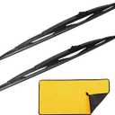 40 Inch Wiper Blade RV Pair or Motorhome rv windshield wipers 16mm J Hook with 1pcs Car wash towel 40"/40"